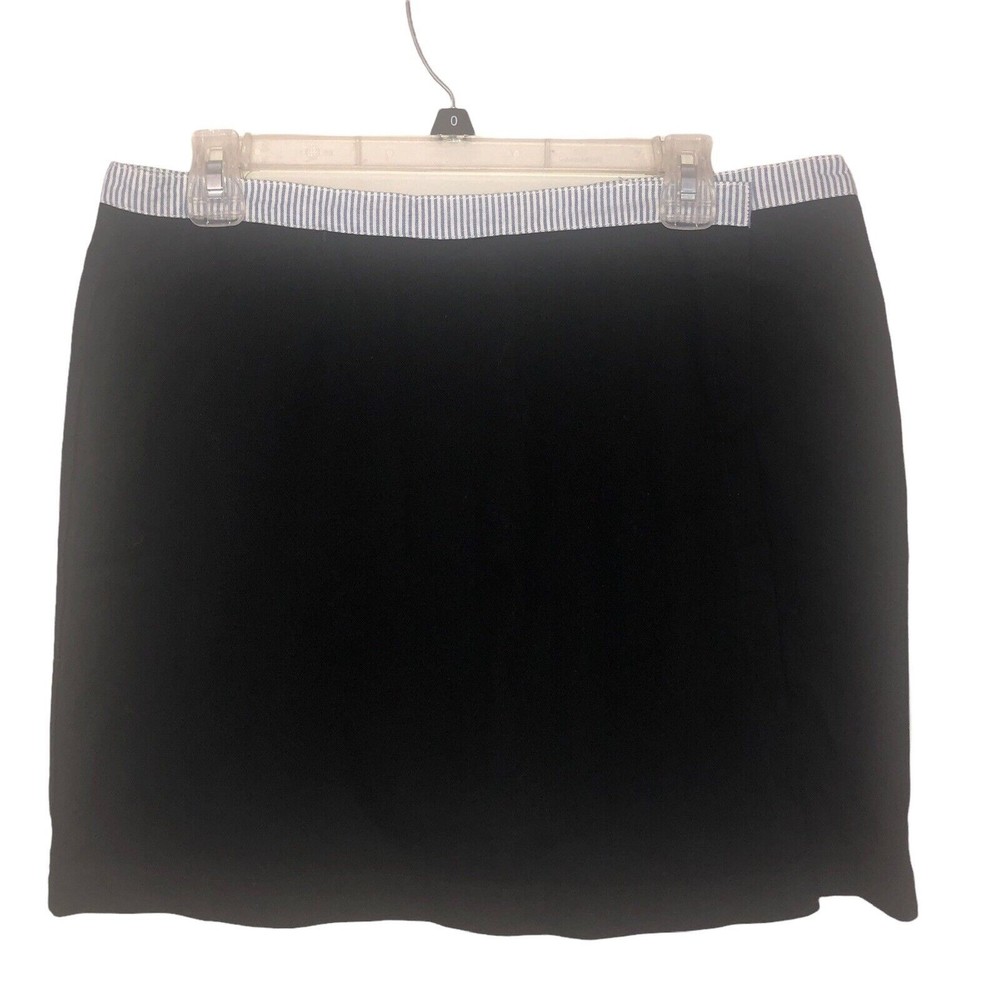 Tommy Hilfiger Cotton Wrap Skort Skirt Striped Waistband E6
